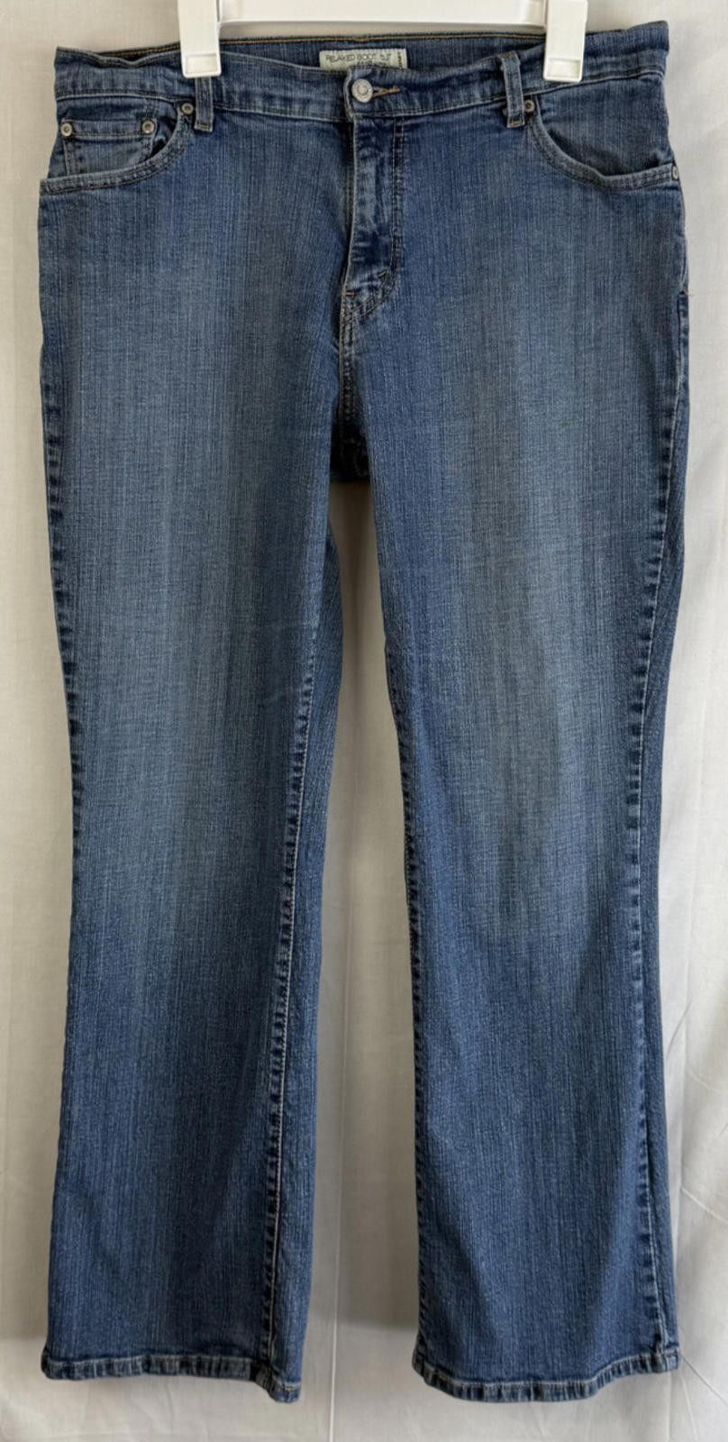 Levis 550 Relaxed Bootcut Womens Jeans Size 16M Blue Denim Stretch Mid Rise
