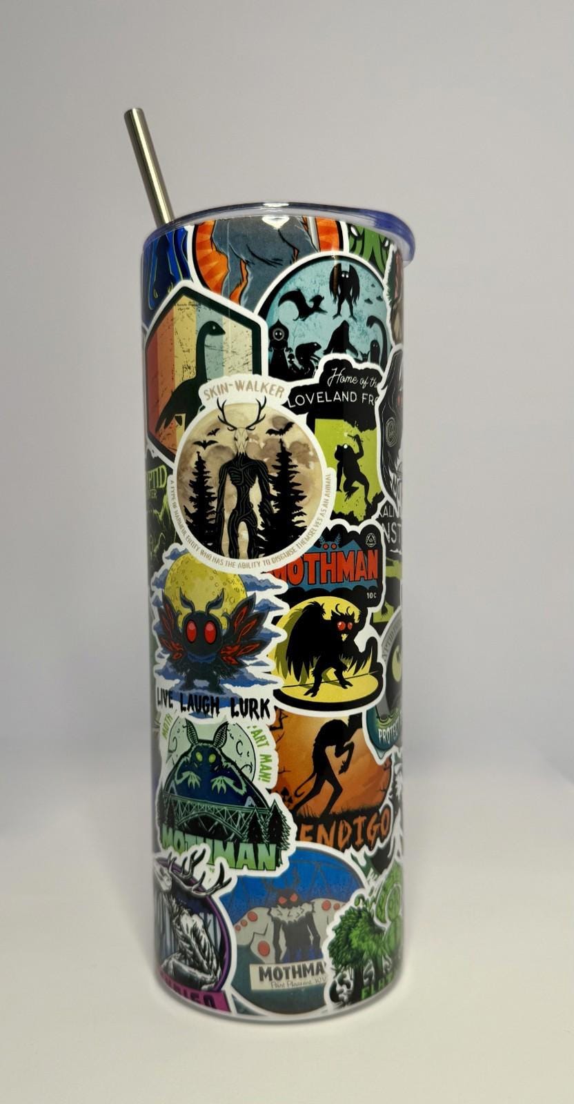20 oz Cryptid Stainless Steel Tumbler with Lid, Straw