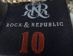 Rock And Republic Jeans Womens Size 10 With Cuffed Zipper Ankle