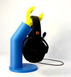 Lego Arm Headphone Stand Holder 3d Printed PLA Gaming Blue and Yellow