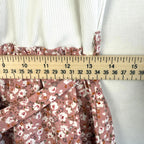 SHEIN Womens Dress Sz Large (runs small) White with Floral with Belt