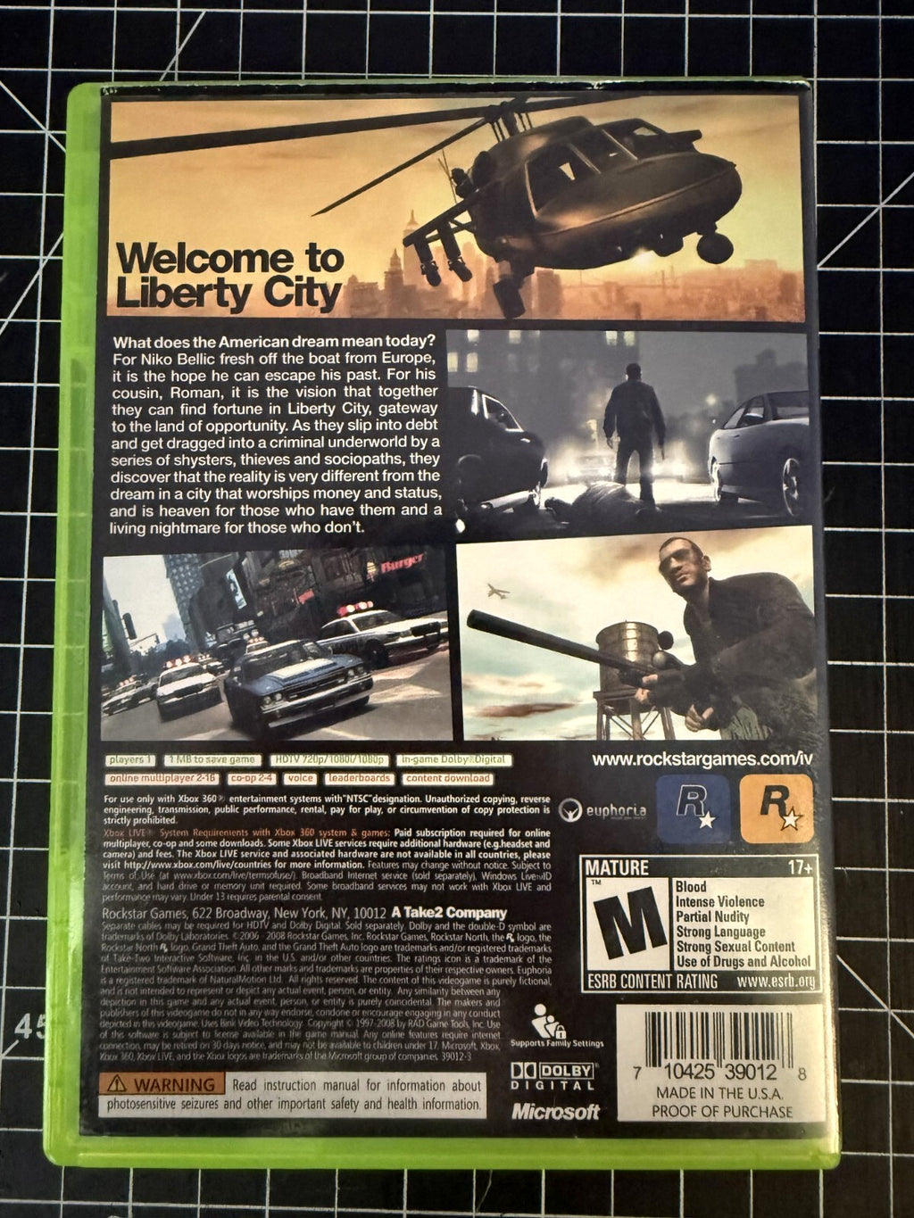 Grand Theft Auto IV GTA 4 for Xbox 360 with Manual (Guidebook)