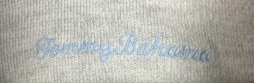 Tommy Bahama Sweater Womens L Long Sleeve Pullover 1/4 Zip Casual Light Blue
