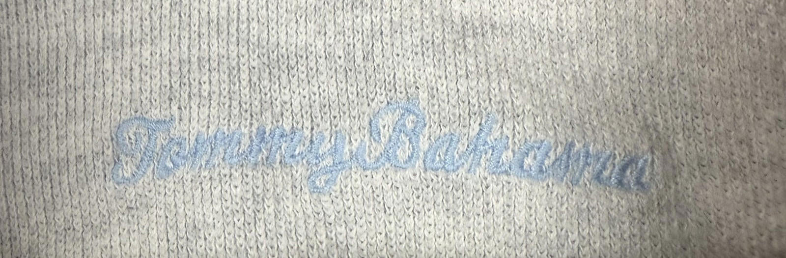 Tommy Bahama Sweater Womens L Long Sleeve Pullover 1/4 Zip Casual Light Blue