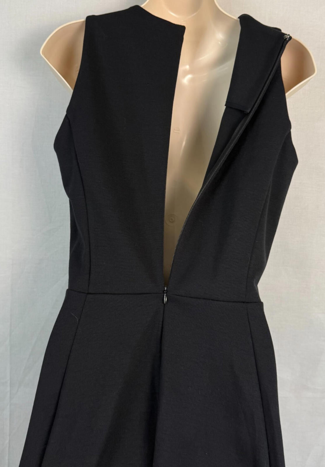 Michael Kors Black Front Zip-Up Princess Seam Fit & Flare Womens Dress Sz. 4