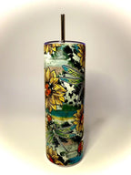 20 oz Sunflower, DragonFly, and LadyBugs Stainless Steel Tumbler with Lid, Straw