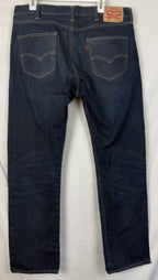 Levis 501 Jeans 38x34 Blue Regular Straight Dark Dirtwash Red Tab Denim