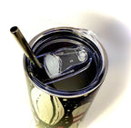 20 oz Vintage Bowling Stainless Steel Tumbler with Lid, Straw