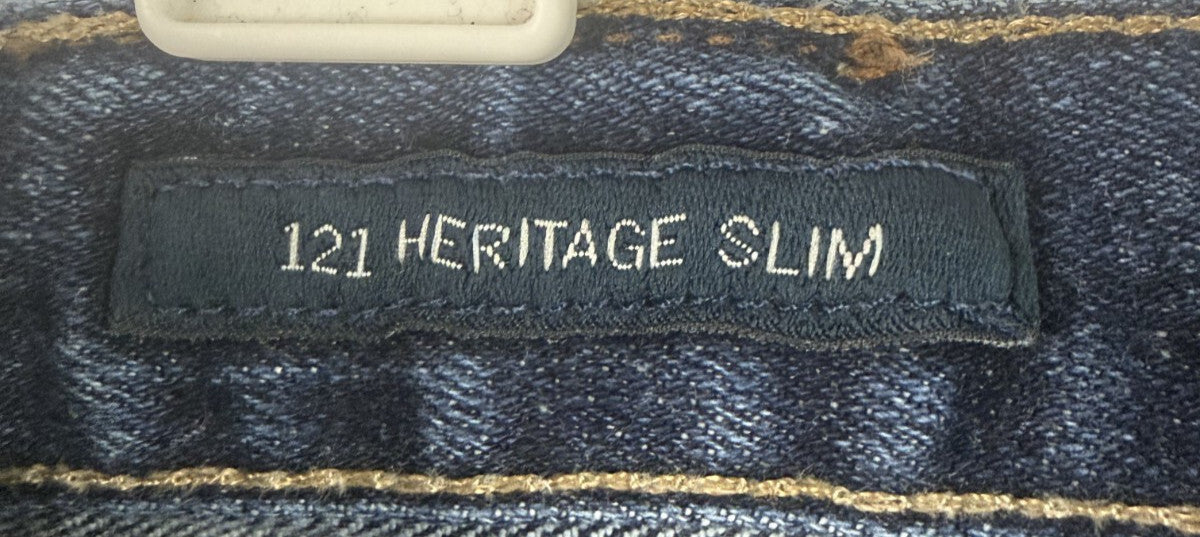 Lucky Brand 121 Heritage Slim Jeans Mens 31x32 Blue Denim Stretch