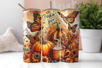 20 oz Pumpkin Spice Season Stainless Steel Tumbler with Lid, Straw