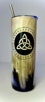 20 oz Viking Horn Stainless Steel Tumbler with Lid, Straw