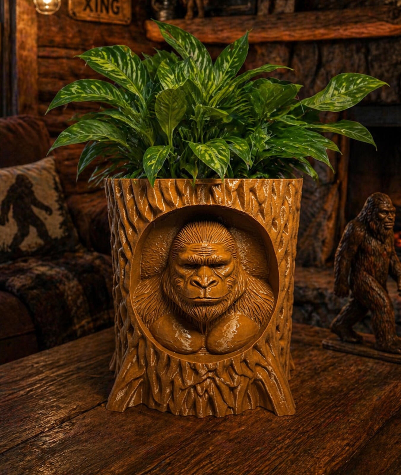 3D Printed Bigfoot Planter - 8 Inch - Indoor