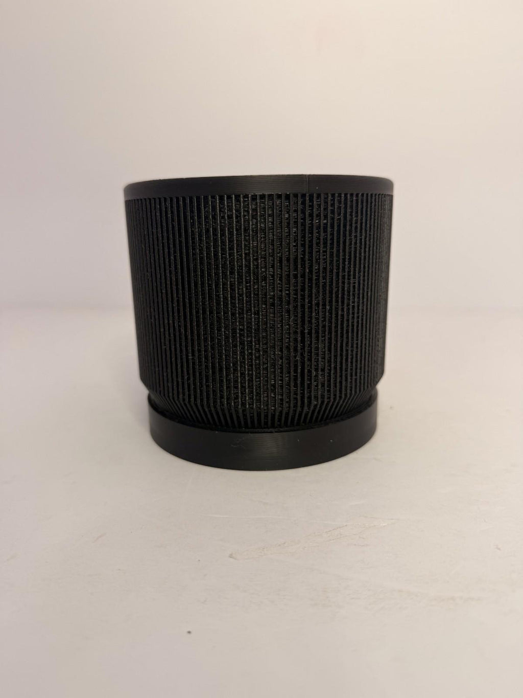3D Printed Modern Planter - 4 Inch - Indoor - Black with removable bottom