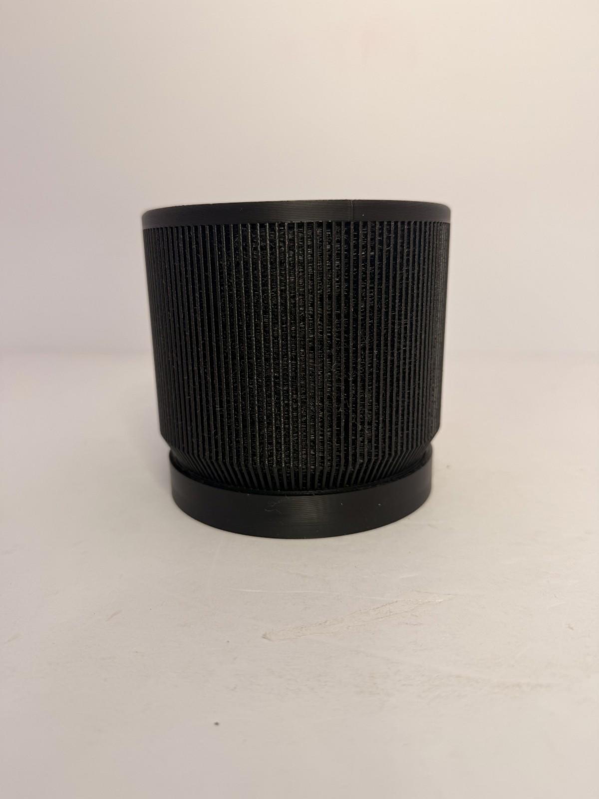 3D Printed Modern Planter - 4 Inch - Indoor - Black with removable bottom