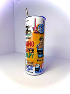 20 oz Funny Sewing Stainless Steel Tumbler with Lid, Straw