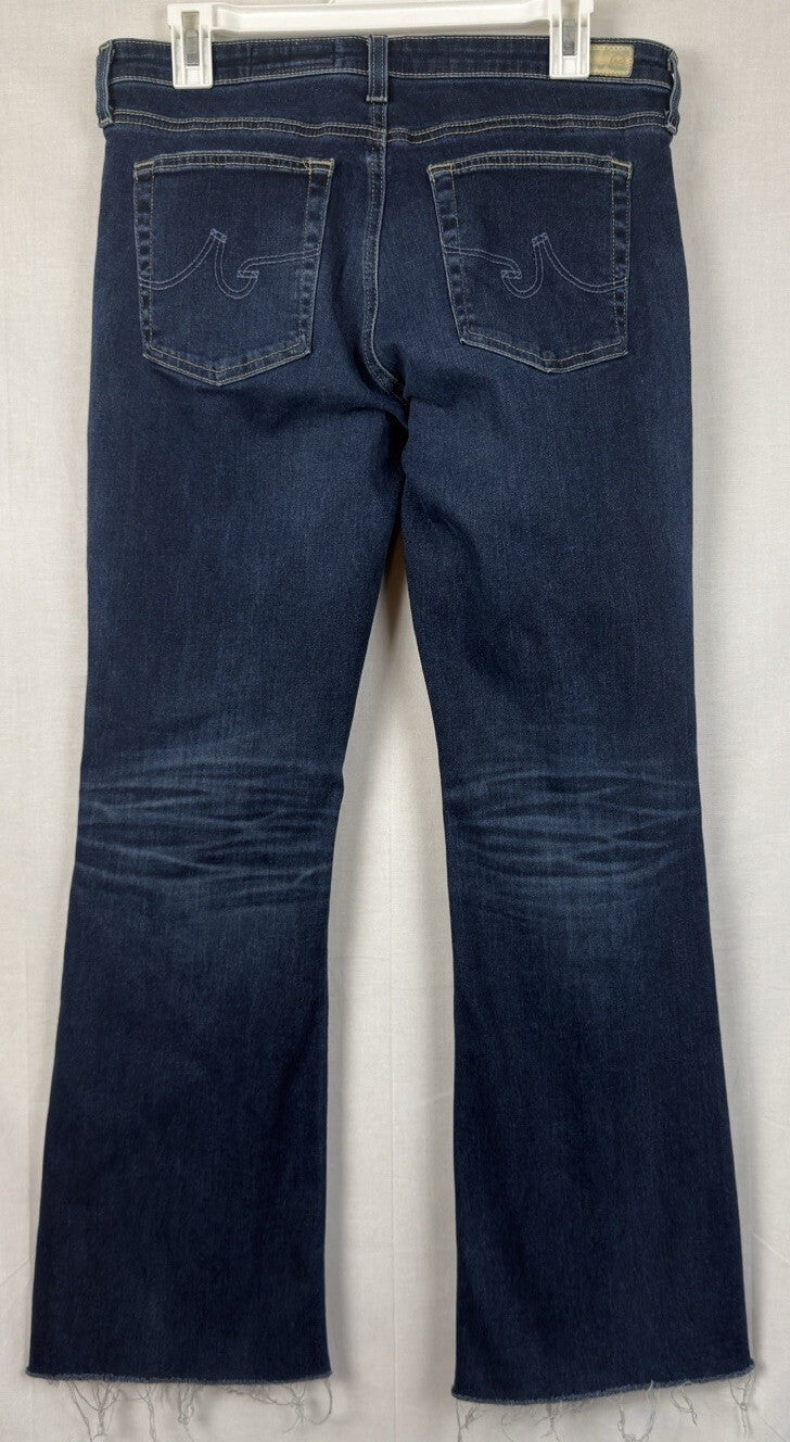 AG Adriano Goldschmied The Angel Bootcut Jeans Womens 30 Blue Raw Hem