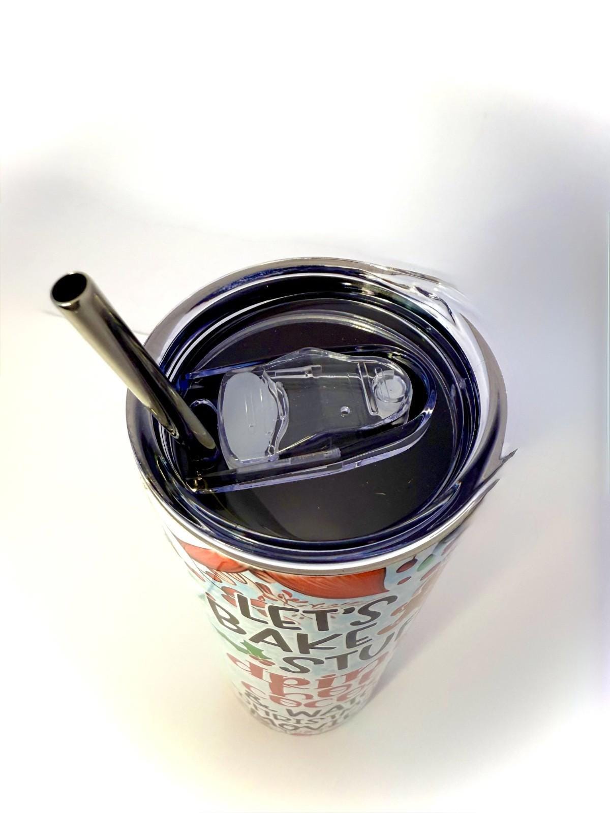 20 oz Christmas Time Stainless Steel Tumbler with Lid, Straw