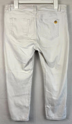 MICHAEL KORS Womens White Izzy Skinny Jeans - Size  Golden Logo