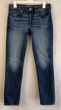 Womens American Eagle Outfitters Size 8 Regular Stretch Skinny Jeans Dark Wash