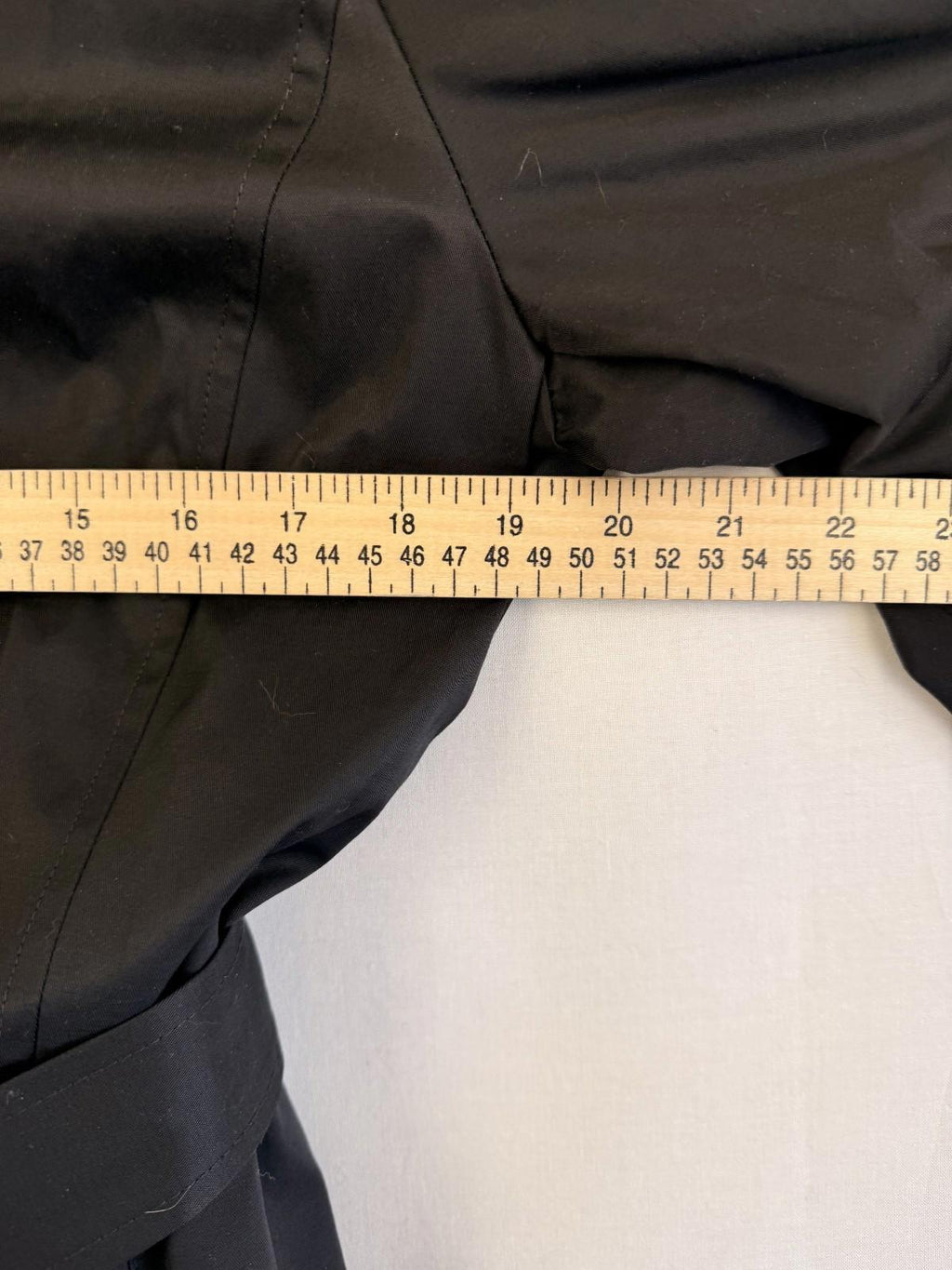 Calvin Klein Women Jacket Sz M Trench Coat Black Slash Pocket Removable Hooded