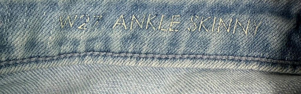 Calvin Klein Jeans Womens W27 Blue Skinny Mid Rise Ankle Denim