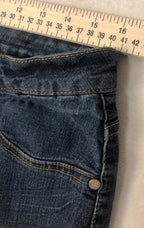 Reign Jeans Womens 14 Blue Skinny Leg Slim Fit Mid  Dark Wash Stretch