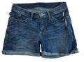 Rock & Republic Womens size 6 Bumpershoot Distressed Denim Shorts Raw Hem