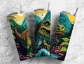 20 oz T-Rex Stainless Steel Tumbler with Lid and Straw