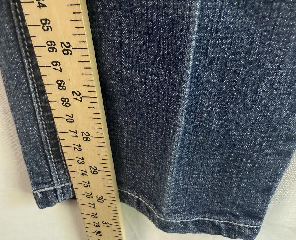 YMI jeans womens size 11 wanna betta butt skinny cropped low rise stretch blue