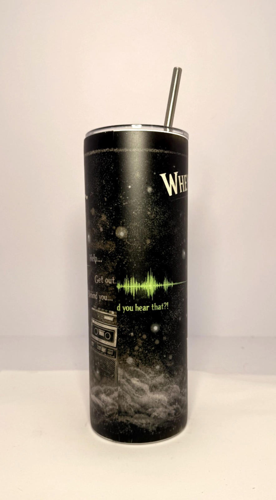 20 oz EVP Glow in the Dark Stainless Steel Tumbler with Lid, Straw