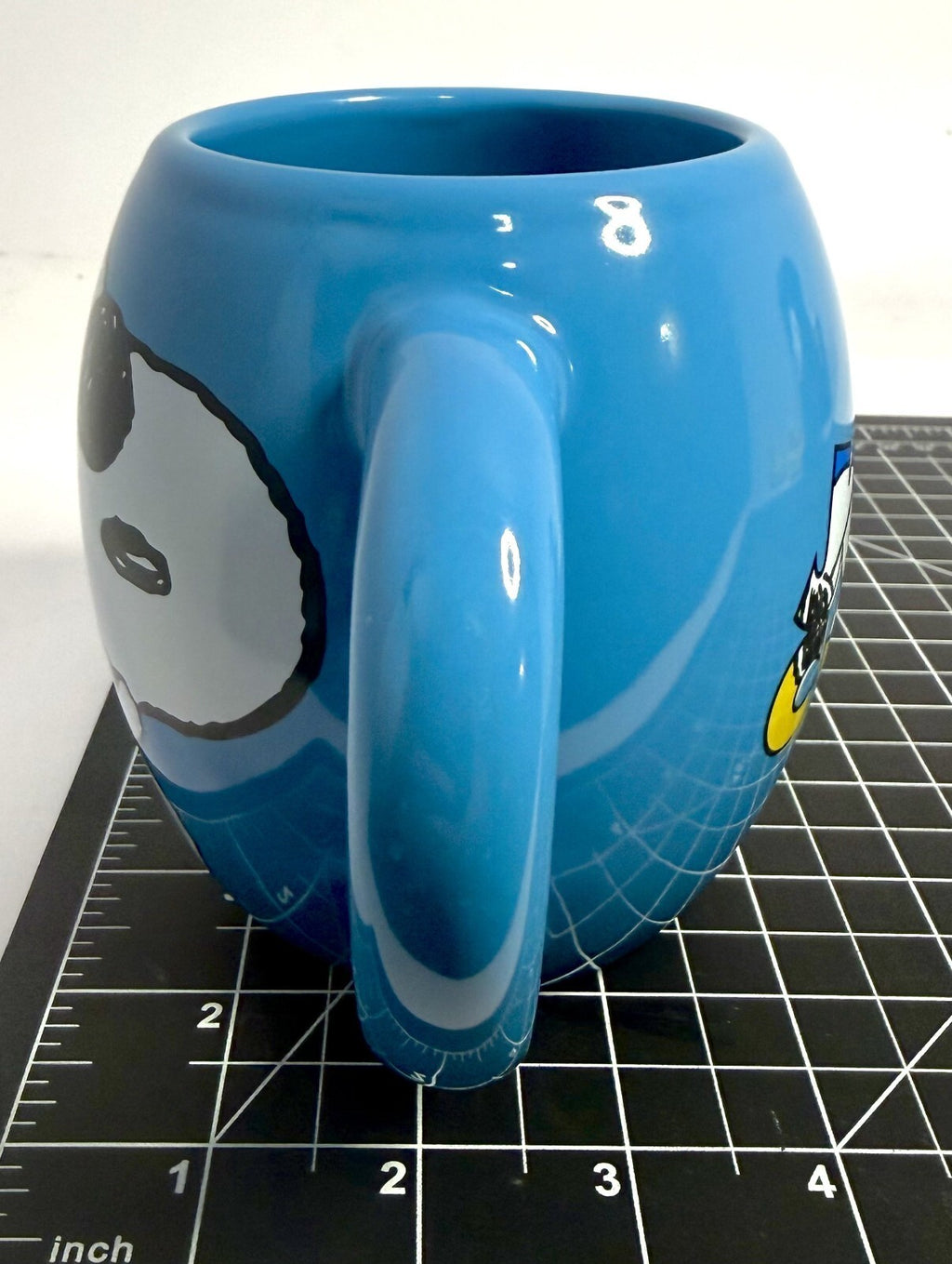 Peanuts Snoopy Dog Joe Cool 18 oz Blue Oval Ceramic Coffee Mug Cup Sunglasses