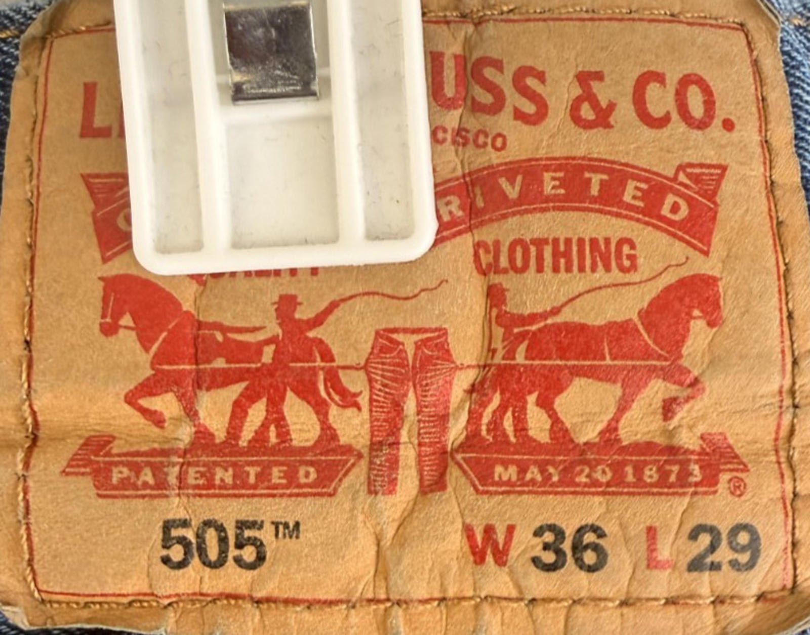 Levi’s 505 Regular Straight Denim Jeans Size 36x29 Blue Dark Wash