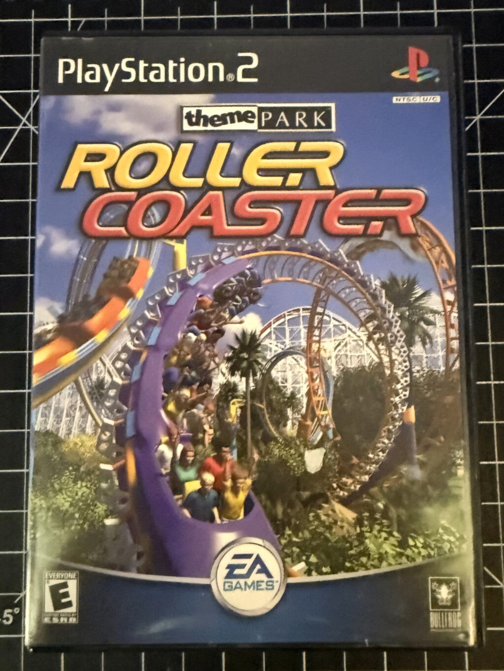 Theme Park Roller Coaster Sony PlayStation 2 PS2 EA Video Game - No Manual
