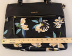 Travelon Anti Theft Addison Tote Bag Midnight Floral Travel 13x11x4  Black