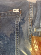 Levis Jeans Mens 38x32 Blue 505 Regular Fit Straight Leg Cotton Denim Casual