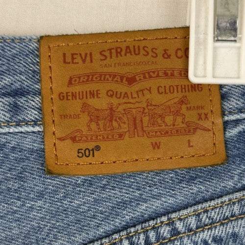 Levis 501 Cutoff Shorts Womens W25 Blue Distressed Mid Rise Button Fly Raw Hem
