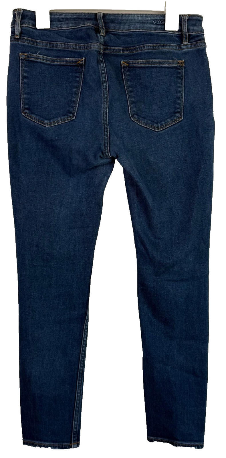 Vigoss Jeans Womens 30x28 Blue The Jagger Skinny Distress Dark Wash Denim