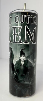 20 oz Straight Outta Salem Stainless Steel Tumbler with Lid, Straw