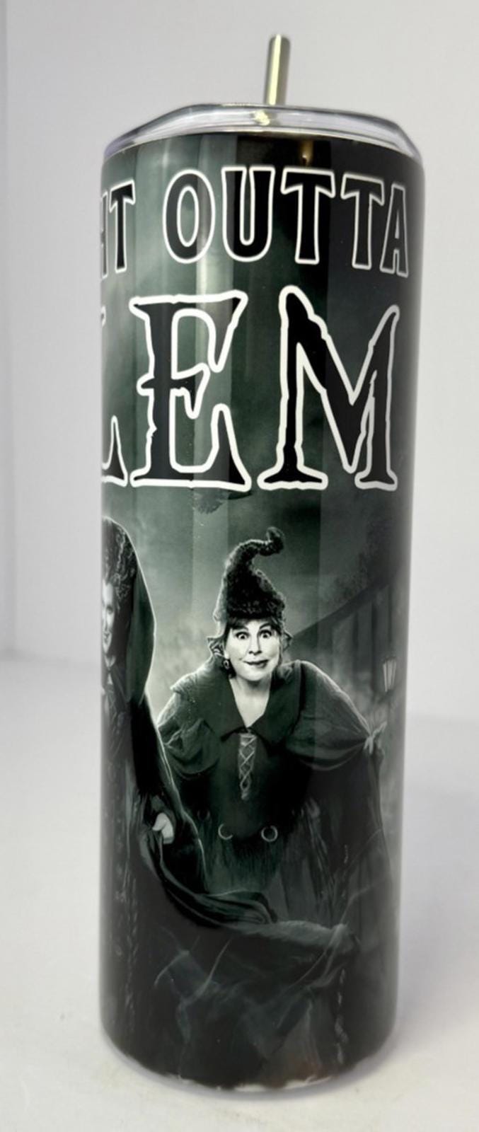 20 oz Straight Outta Salem Stainless Steel Tumbler with Lid, Straw