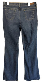 Eddie Bauer Womens Blue Denim Bootcut Jeans Embroidered Size 12R