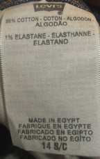 Levis 505 Womens Jeans Straight Leg Size 14 S Short Blue