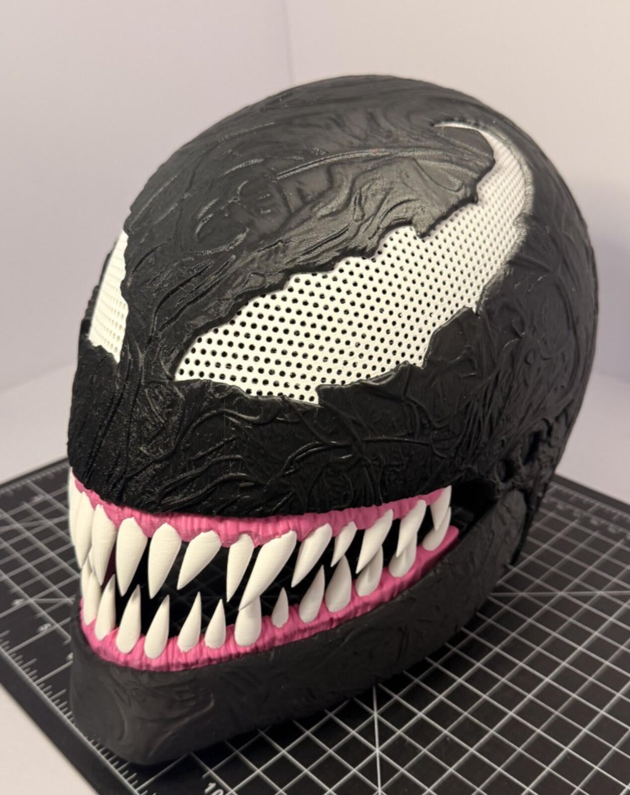 3D Printed Venom Full Face Mask Helmet Mesh Eyes Adult - Movable Jaw