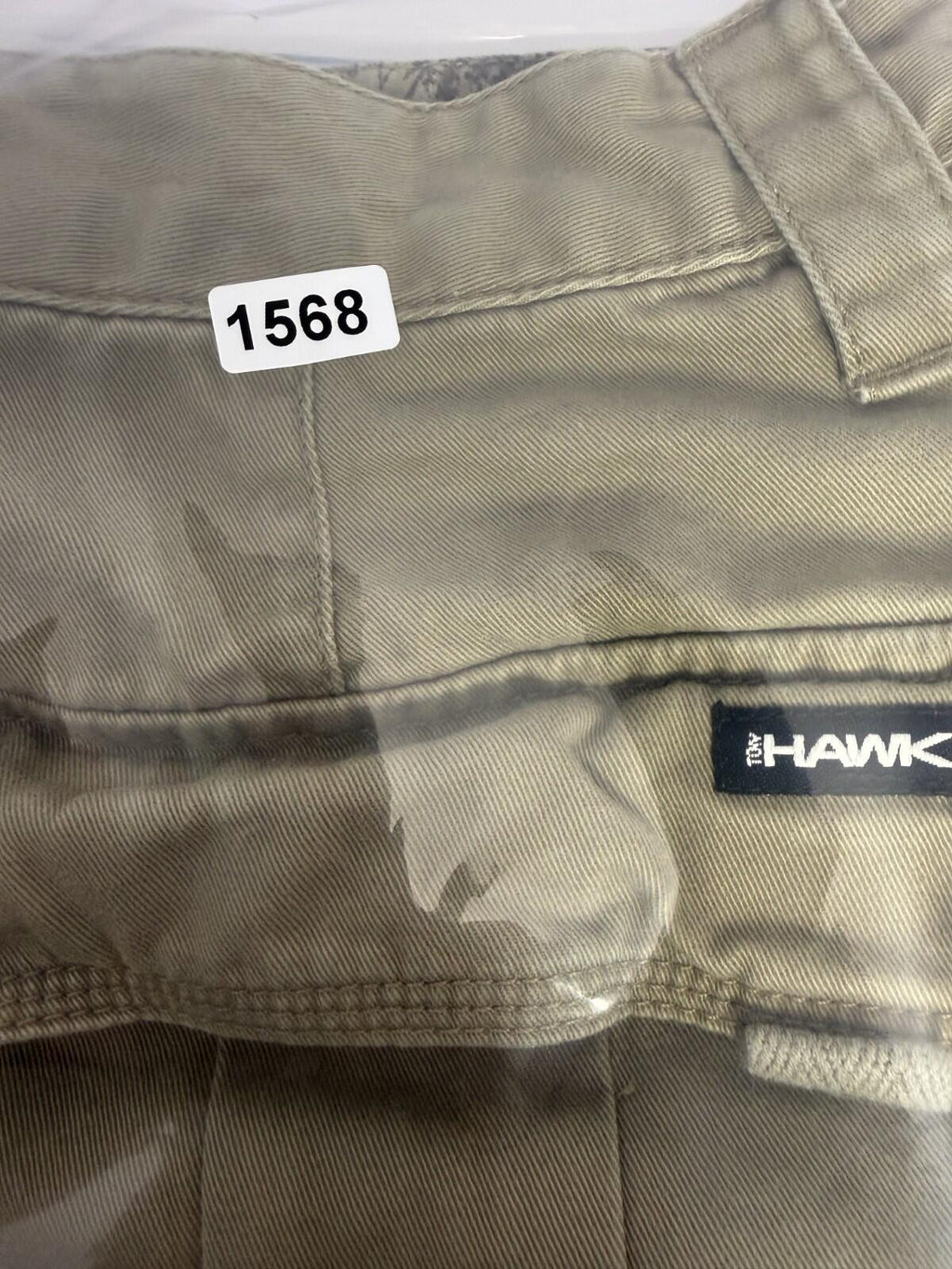 Tony Hawk Mens Size 34 Cargo Shorts Khaki Tan Cotton Skateboarding Utility