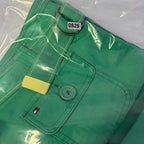 Tommy Hilfiger Womens Shorts Slim Fit Size 8 Cut Off Green with Belt