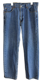 Levis Jeans Mens 38x32 Blue 505 Regular Fit Straight Leg Cotton Denim Casual