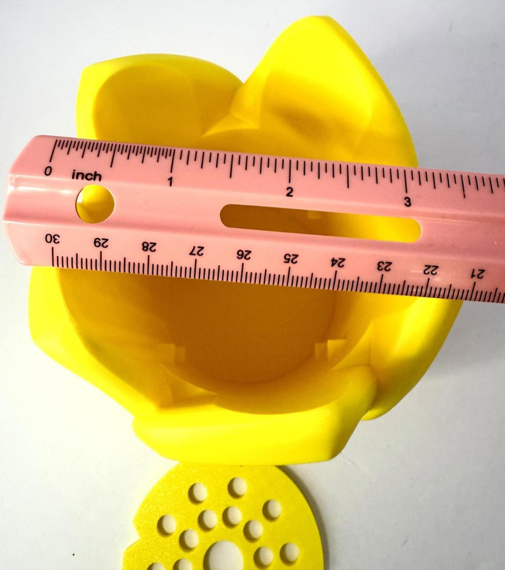 Leaf Flower Pot 3D Printed PLA Gardening House Plant Yellow