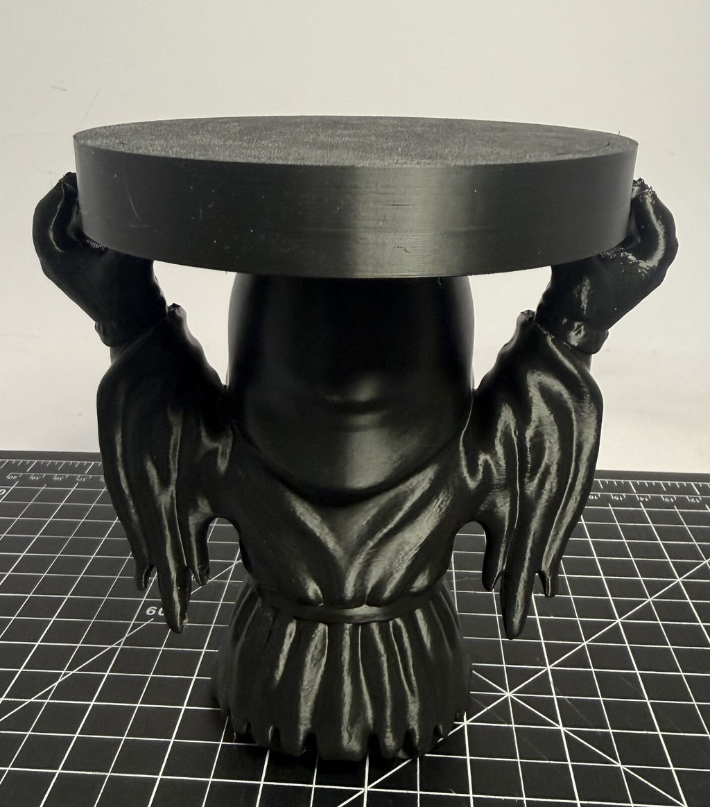 3D Printed Ghostface Candle Jar Holder - Black/White - 5 Inch