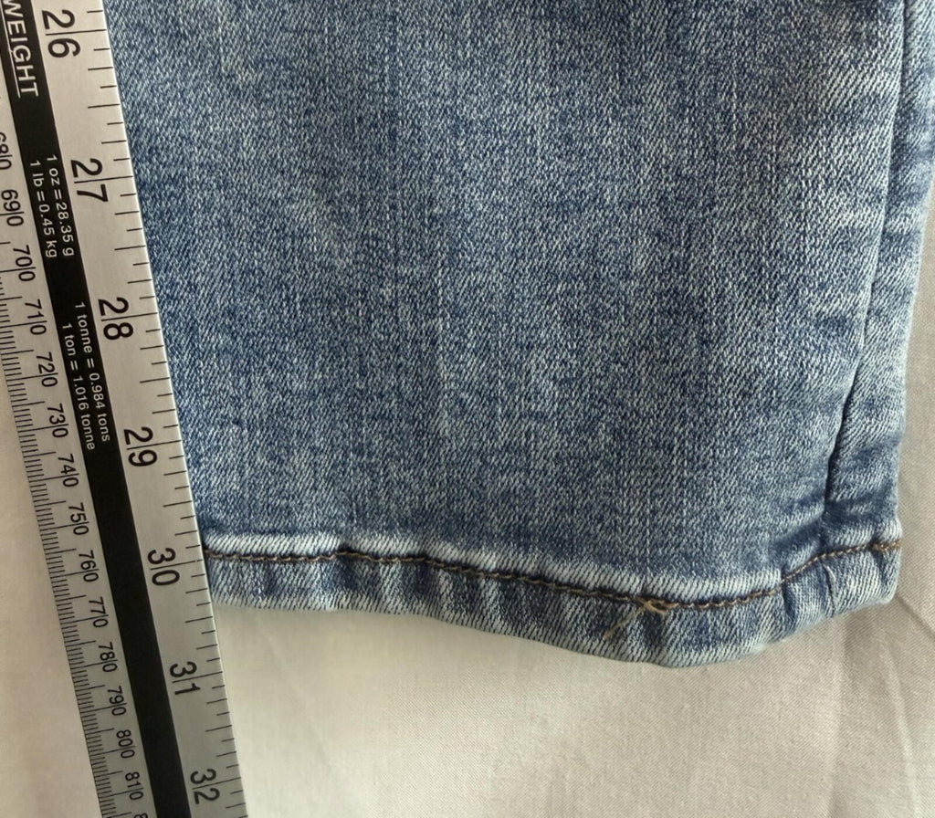 Eddie Bauer Jeans Mens Sz 32x32 Straight Leg Stretch Acid Wash Denim Blue