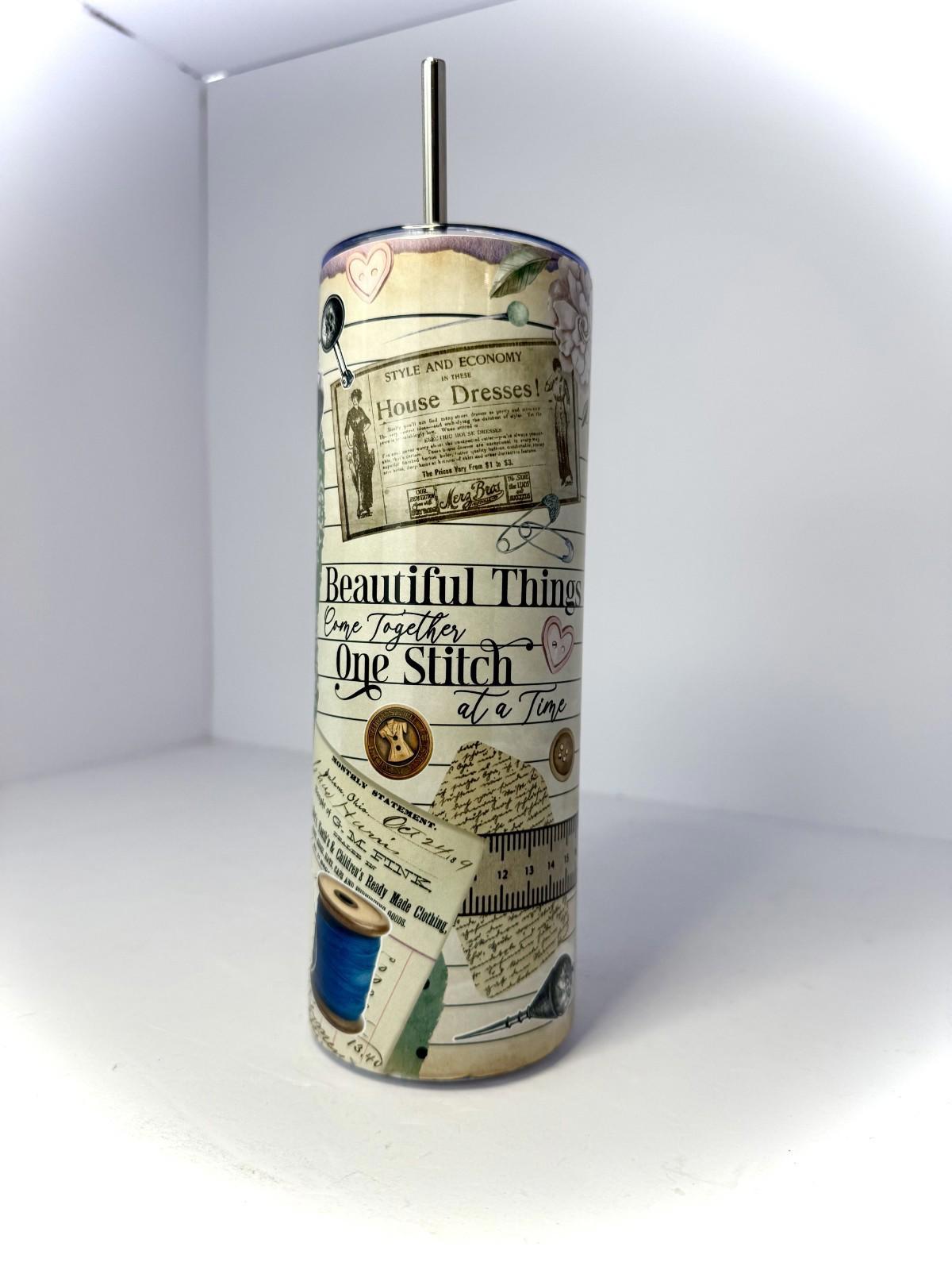 20 oz Crafting Stainless Steel Tumbler with Lid, Straw