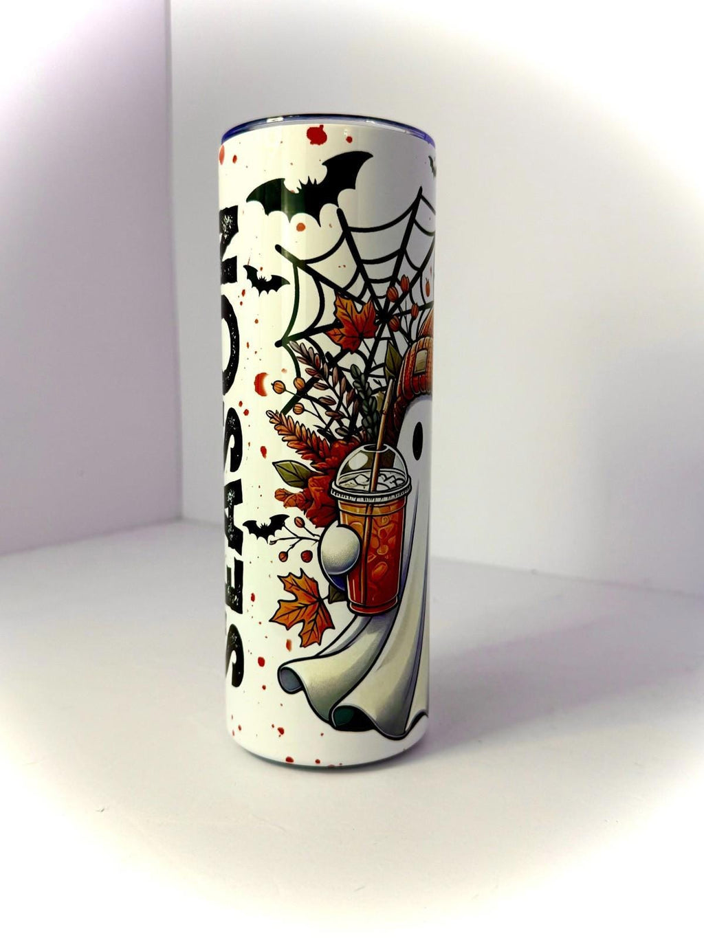 20 oz Spooky Season Stainless Steel Tumbler with Lid, Straw Halloween